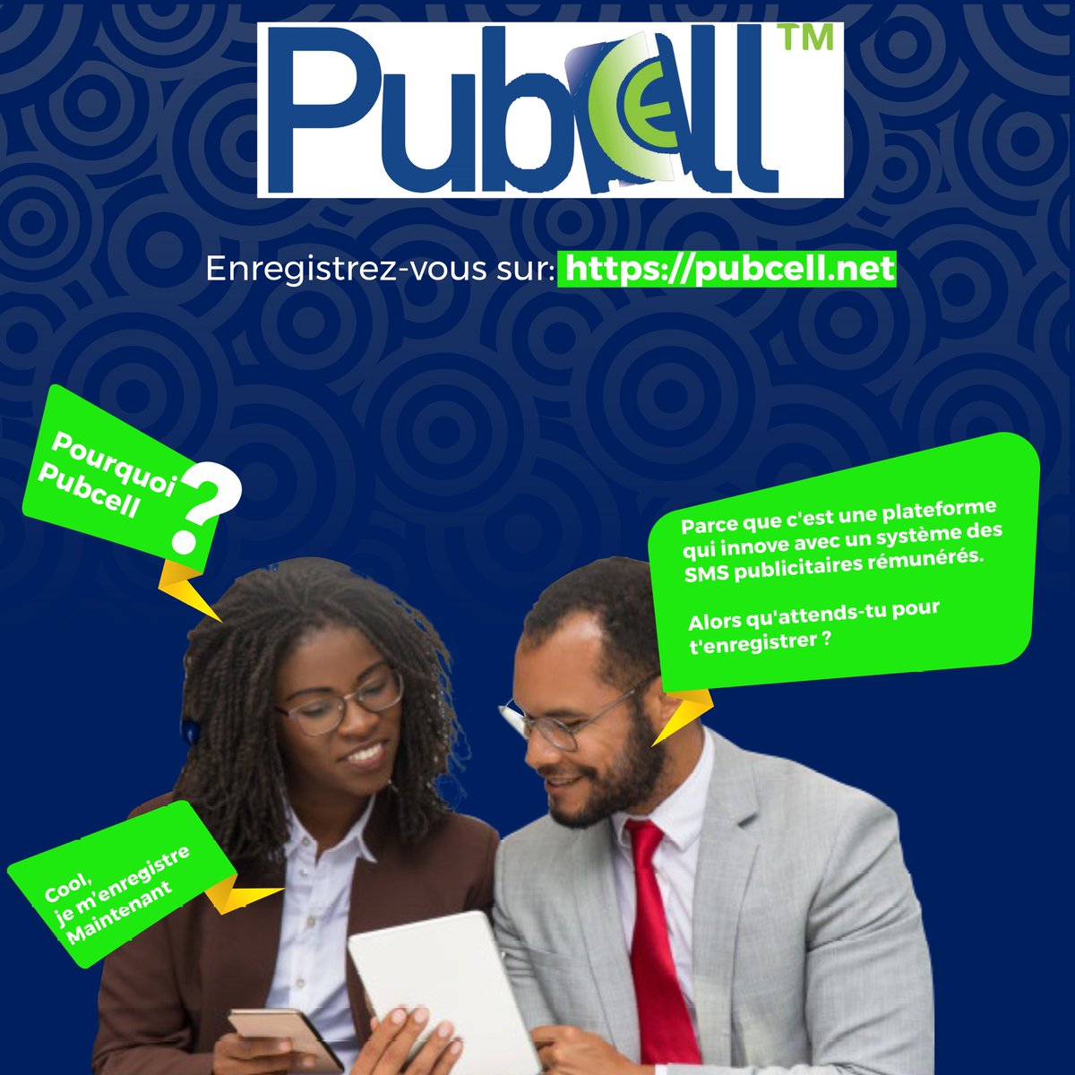 SmartSrdc's tweet photo. Les enregistrements continuent sur https://t.co/KT5Xtig3sA. Hâtez-vous d'appartenir à la plateforme innovante #Pubcell et obtenez un maximum d'avantages
https://t.co/DaTi9B02gu https://t.co/3V0UXRtZCi