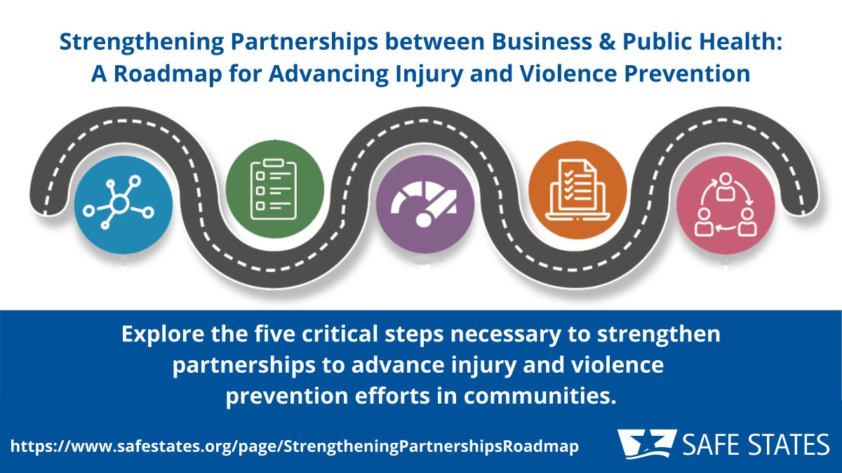 SafeStates's tweet photo. Partnerships between business and public health are
essential in addressing and improving the vital
conditions of a community. Learn the 5 critical steps in
@SafeStates new roadmap. https://t.co/Atk0ip9WyA
@AES_Consult @CDCInjury #IVPisEssential https://t.co/K255TDxF4E