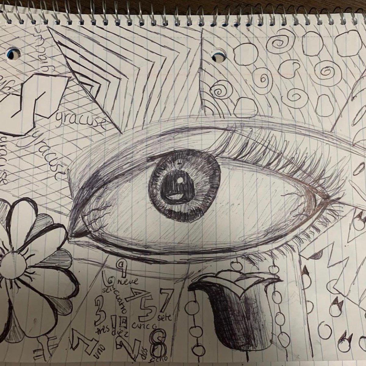 TeaterLisa's tweet photo. My Studio Art students completed “The Eye is the Window to the Soul” Project. Always so proud of what they can accomplish while we are remote. #scsd @SyracuseSchools @CorcoranCougars @SCSDArts https://t.co/vQ7vb1z60j