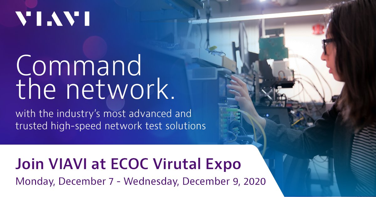ViaviSolutions's tweet photo. VIRTUAL EVENT | #Commandthenetwork with the easiest and fastest #optical test solutions in the industry. Visit us virtually at #ECOC2020: https://t.co/P4dhVNBaUj https://t.co/615D6kO0YP
