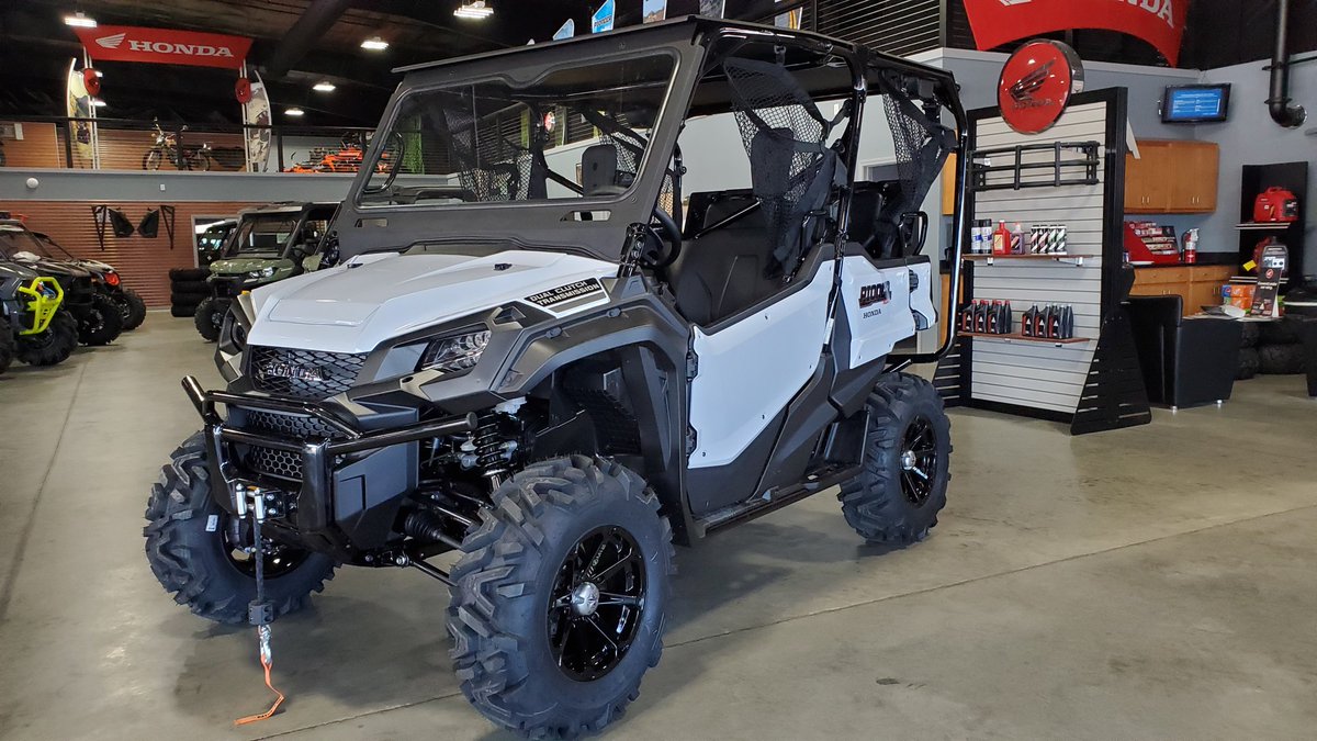 ICORATV's tweet photo. Check out this @HondaPowersprts 2021 Pioneer 1000-5 with @koplinoutdoors top-windshield-and winch, @msawheels, and 28" @efxtires. https://t.co/8dQ87vTOwG
