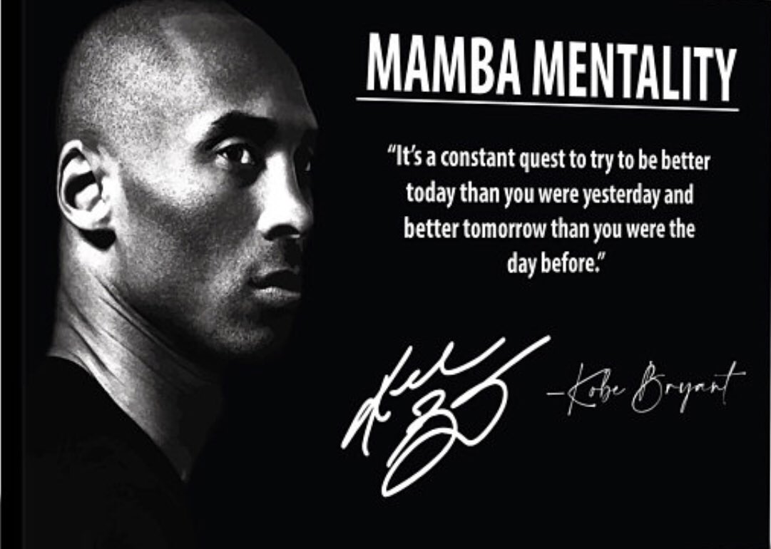 Angelo DeRito (@derito24) on Twitter photo Monday motivation... Work on improving yourself day after day. It is one of the many great qualities that Kobe was known for. We should all aspire to mirror his work ethic. ๐ช Monday motivation... Work on improving yourself day after day. It is one of the many great qualities that Kobe was known for. We should all aspire to mirror his work ethic. ๐ช