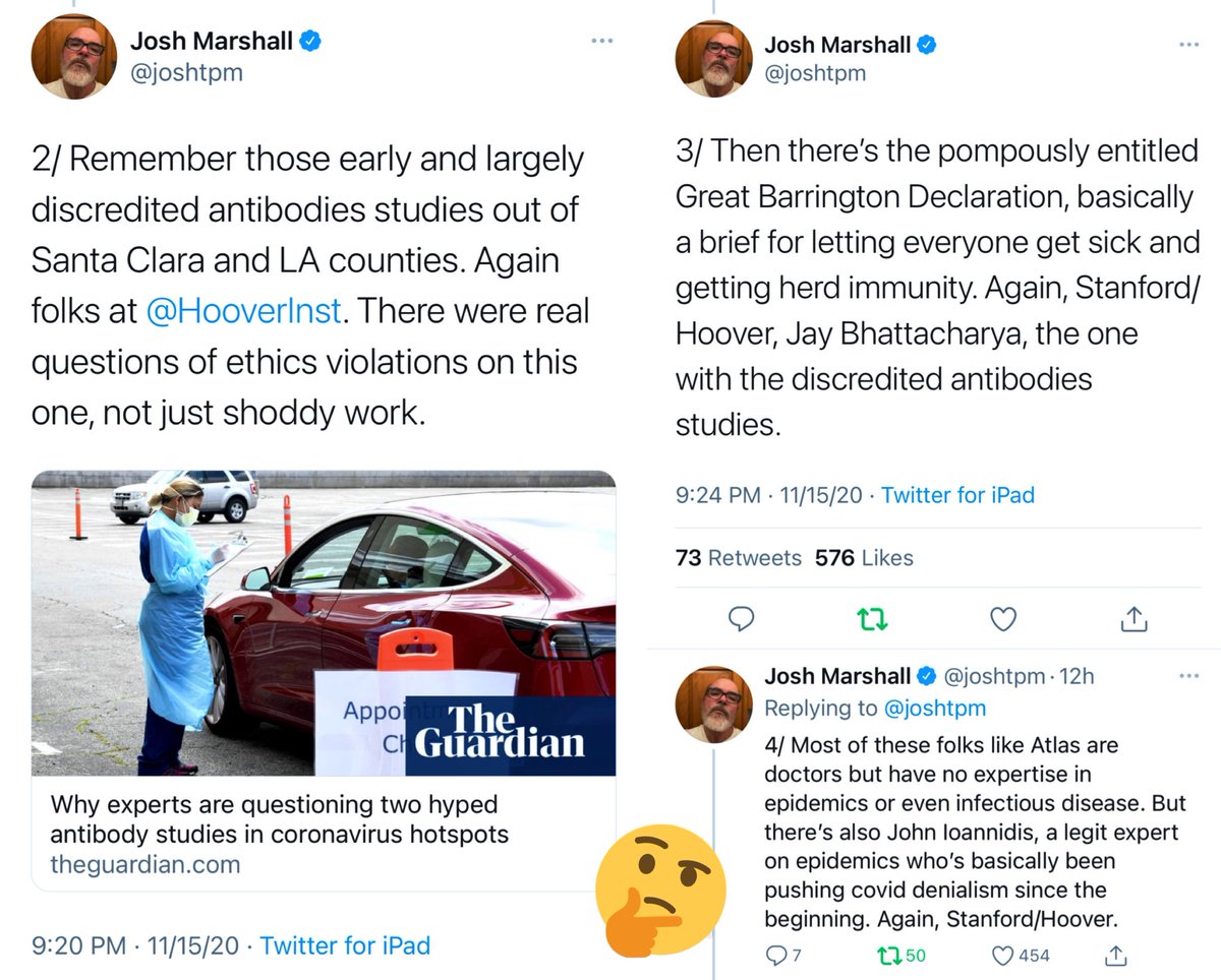 Screengrabs of quoted tweets from Josh Marshall of TPM. Nothing else to see here.