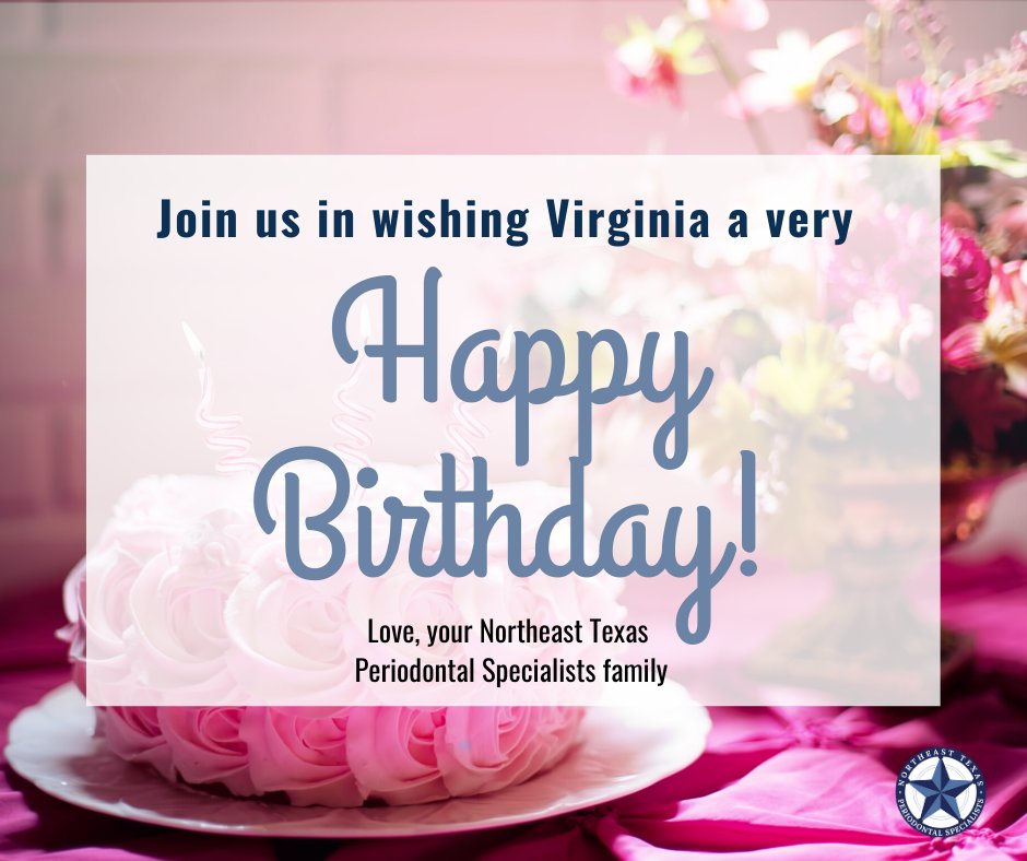 NETexasPerio's tweet image. Join us in wishing our team member, Virginia a very happy birthday! 🎂