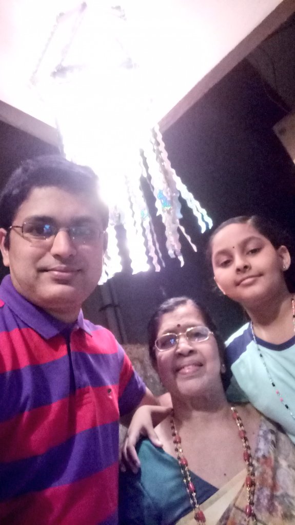 ProfSRK's tweet photo. Previous year I didn't celebrate #Deepavali as my mother had undergone surgery for Cancer. Since then 18 Chemo over. Today my mother said that she wil join with me &amp; my daughter in lighting the Diya as #Salute2Soldiers #IndianArmy. Thank U @narendramodi Ji for inspiring Bharat. https://t.co/rooHOpKPBQ
