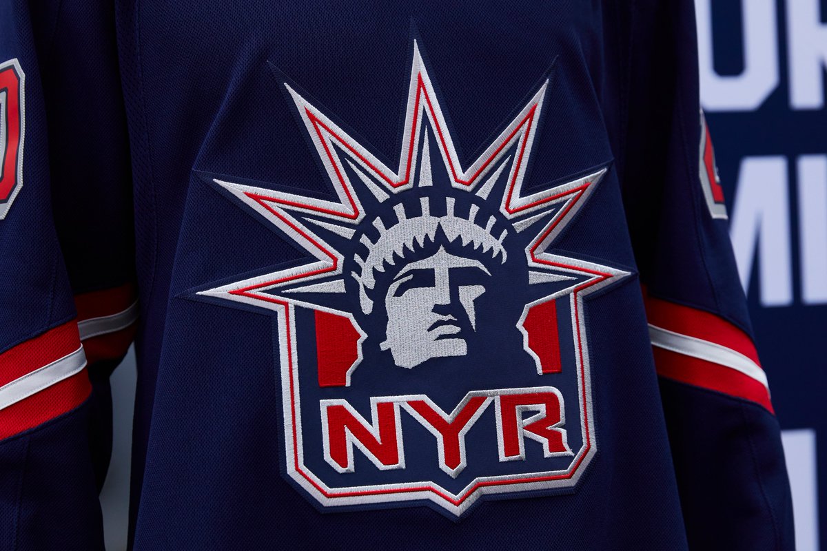 NYRangers's tweet photo. Liberty jerseys. 

That's it. That's the tweet. https://t.co/gnha1vP066