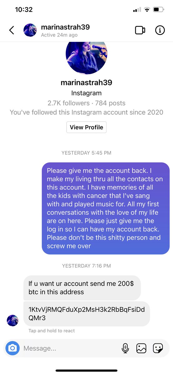 Hey <a href="/instagram/">Instagram</a> and @Facebook this punk hacked my business account on ig and is trying to get me to pay him to have it back. Your “need more help” button isn’t working and I need my account back! Pleaseeee help!