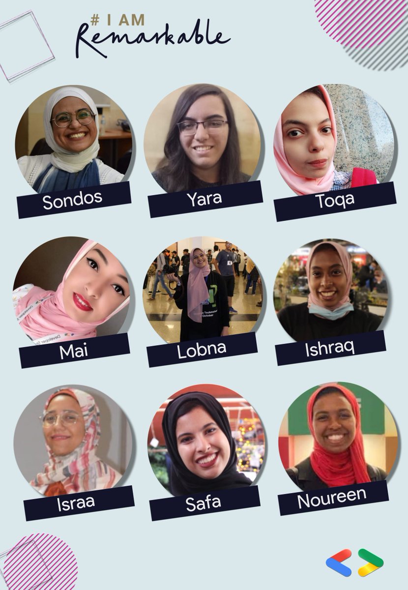 You are remarkable! 👩‍🎓👩‍🏫🦸‍♀️👩‍🍳👩‍🏭👩‍🔧👩‍🚒

+13 #IamRemarkable workshops in 4 days! 🥳

Thanks to the amazing <a href="/IamRemarkable_/">#IAmRemarkable</a> facilitators 👩‍💻💪

We still have more and more workshops .. register now --> bit.ly/imr-reg

#IamRemarkableWeek2020
#GDGMENA