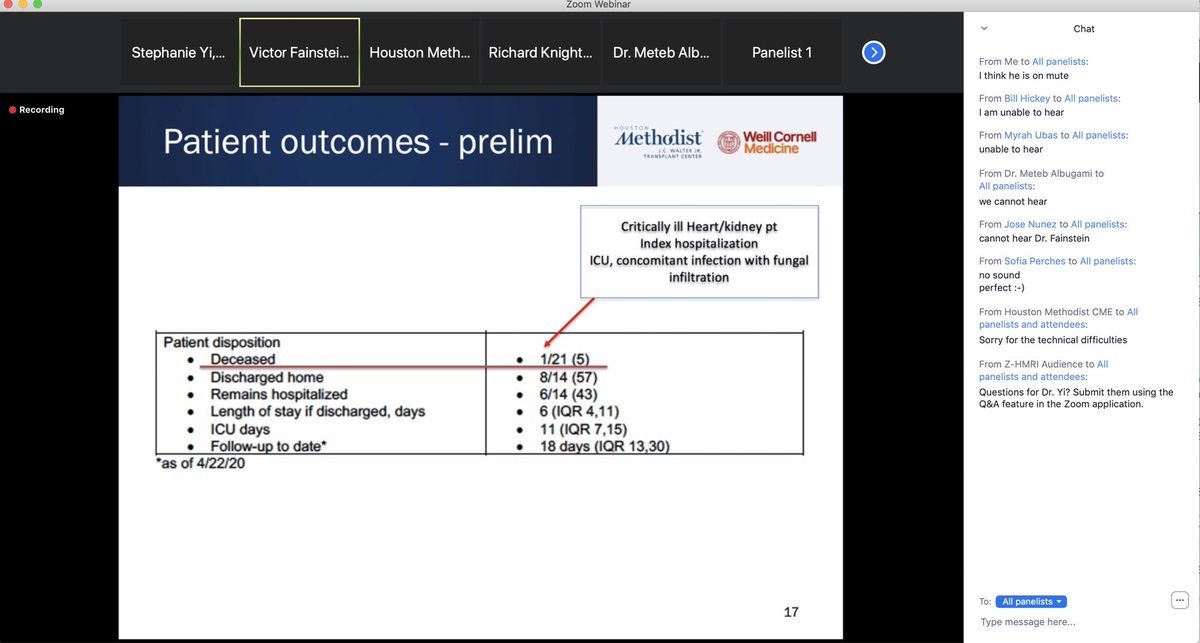 Come check out the JC Walter Jr George P Noon transplant virtual symposium - day one of four! Can still register and get your CME <a href="/HMethodistMD/">Houston Methodist MD</a> @hmhsurgery