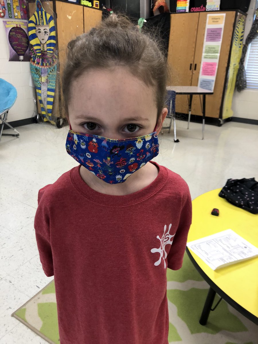 OES_Spotlight's tweet photo. Second grader Aria is showing off her first Spotlight shirt! @OES_Spotlight @OES_Spotlight2 @TweetDCS_OES #TeamDCS @KimGlover9 https://t.co/UA7OmOXq5i