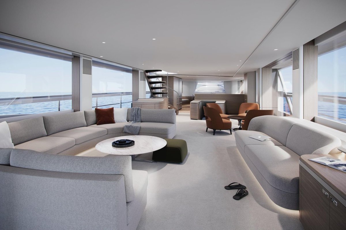 princessbenelux's tweet photo. THE SUPERFLY EXPERIENCE onboard the #Princess #X95, the new #British ‘Superfly’ concept. Full of inspiring details and #luxuryliving space.
#princessyachts #princessX95 #experiencetheexceptional #boatlife #yachtlife #luxurylifestyle #superyacht #motoryacht #superfly #flybridge https://t.co/zfUSaSbNww