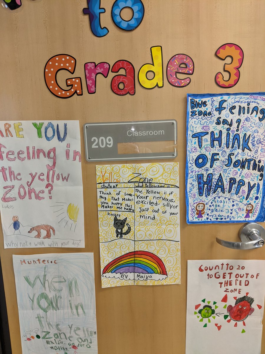 JulieDonegani's tweet photo. We used our media skills to create posters that teach others different strategies they can use when they are in the blue, yellow or red zones of regulation @wcwinegardps @ugdsb https://t.co/EuVNDEk2lY