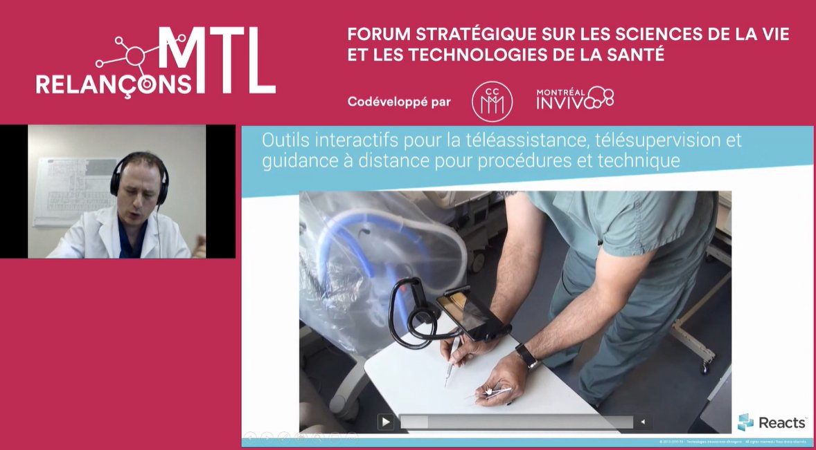 chambremontreal's tweet photo. #RelançonsMTL #SVTS | Nous terminons les présentations sur la transformation des services de santé par la technologie, avec ▶️Yanick Beaulieu (@reacts71), Président fondateur, @ReactsApp https://t.co/A67J1nSghq