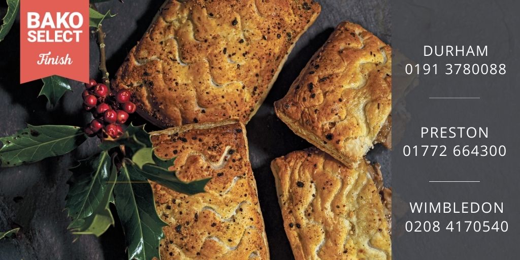 Feeling Festive? Grab a napkin - we've got just the thing!
Introducing the BAKO Festive Slice - seasoned chicken filling with sausage, bacon and cranberries, in light puff pastry with sage and onion stuffing crumb. They wont be around for long . . . bako.co.uk