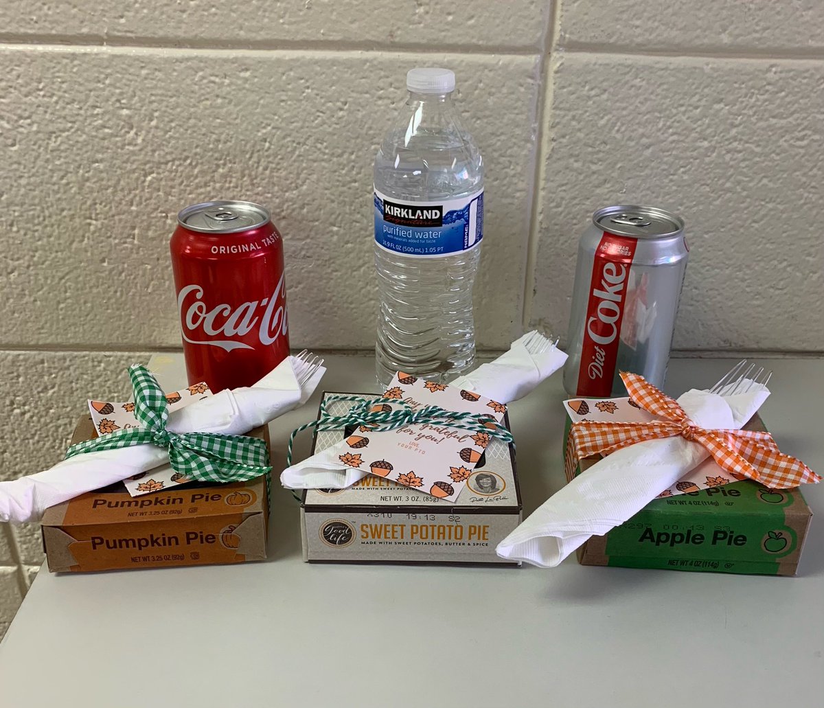 PecanPark's tweet photo. The PTO delivered pies and drinks to us today. No Matter How You Slice It Pecan Park PTO is the best!! https://t.co/SQYBgxfgOc