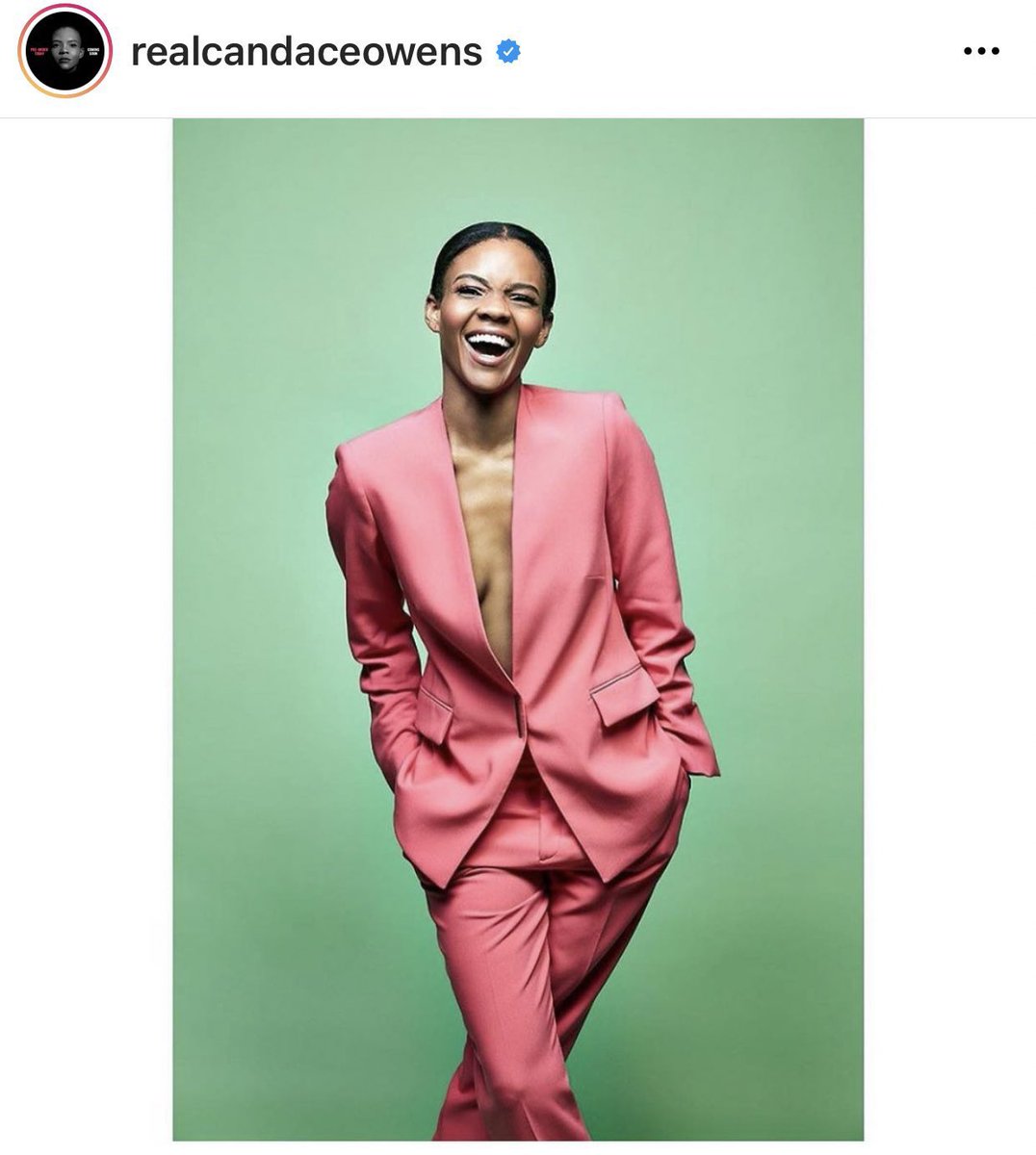 exhibit A: candace owens gets very upset about harry styles wearing article of clothing not typically intended for his gender

exhibit B: candace owens wears suit