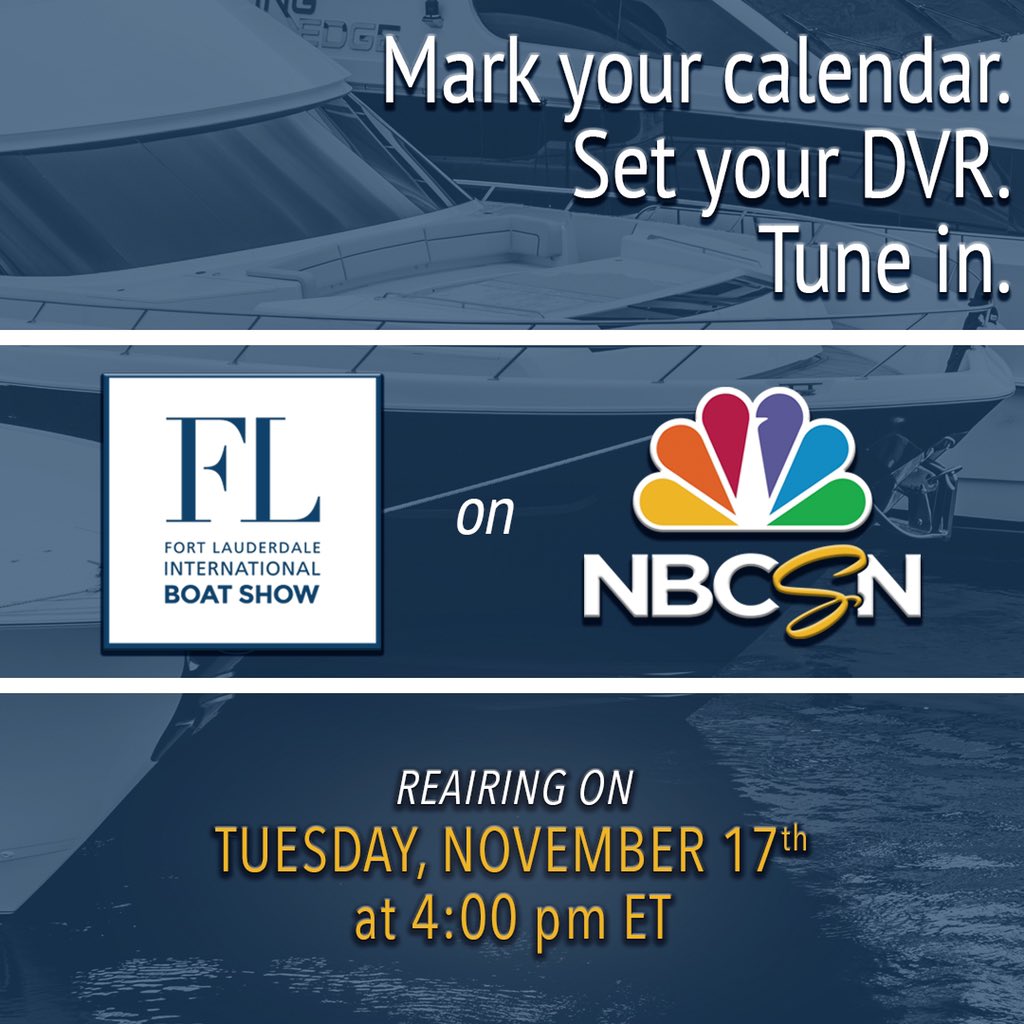 MIASF61's tweet photo. Bringing you some good news on this Monday morning!!! 
If you missed the 1-hour special of #FLIBS2020 on @NBCSports or if you  loved it so much and want to watch it again (we feel the same way), now is your chance! The special reairs TOMORROW at 4 pm ET 🤩🛥🎥 https://t.co/egCE0RzMI7