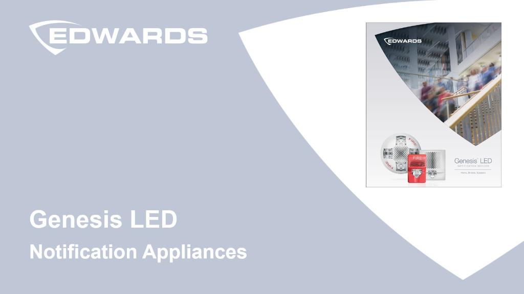 edwards_safety's tweet photo. The most energy-efficient notification appliances in their class, the Genesis LED family of horns, strobes and speakers employs patented electronics to deliver highly focused life safety solutions for new and retrofit projects. Get your copy: https://t.co/j7v49NcNLo https://t.co/kPib4vbrBv