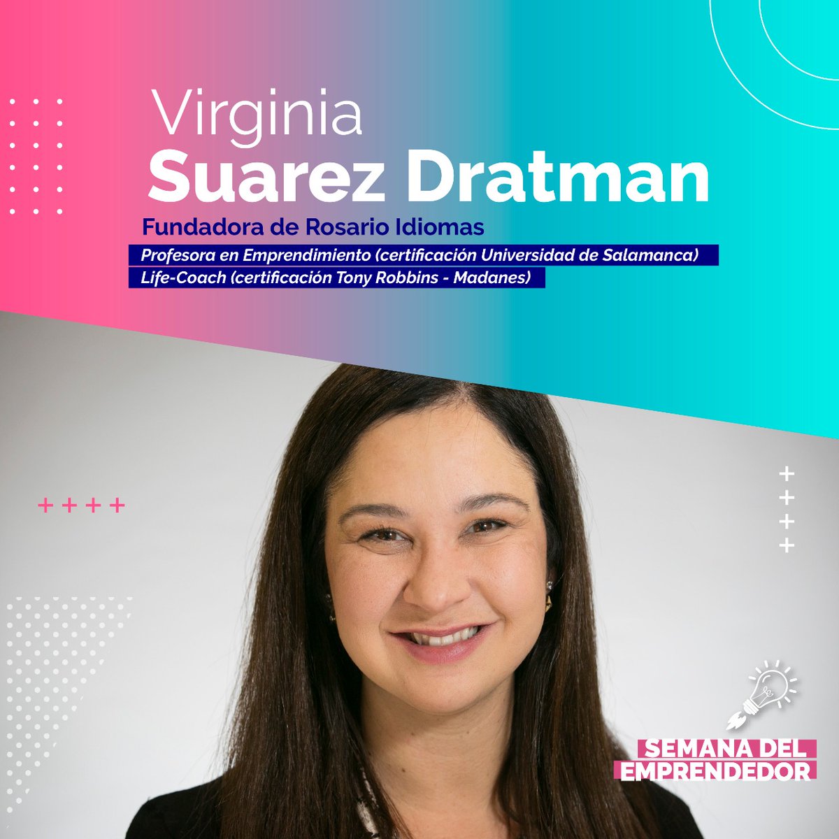 aipe_rosario's tweet photo. ¡Celebramos la #SER2020 con esta gran #HistoriaEmprendedora! 💡
Hoy recibimos a Virginia Suarez Dratman.
➡️Sumate a las 19 hs a nuestro Instagram Live para conocer su historia.
¡No te la podes perder! 🙌🏻
#RosarioSeCuida #ArribaCuidar #ConectateAlClub https://t.co/L9MXgCpq6w