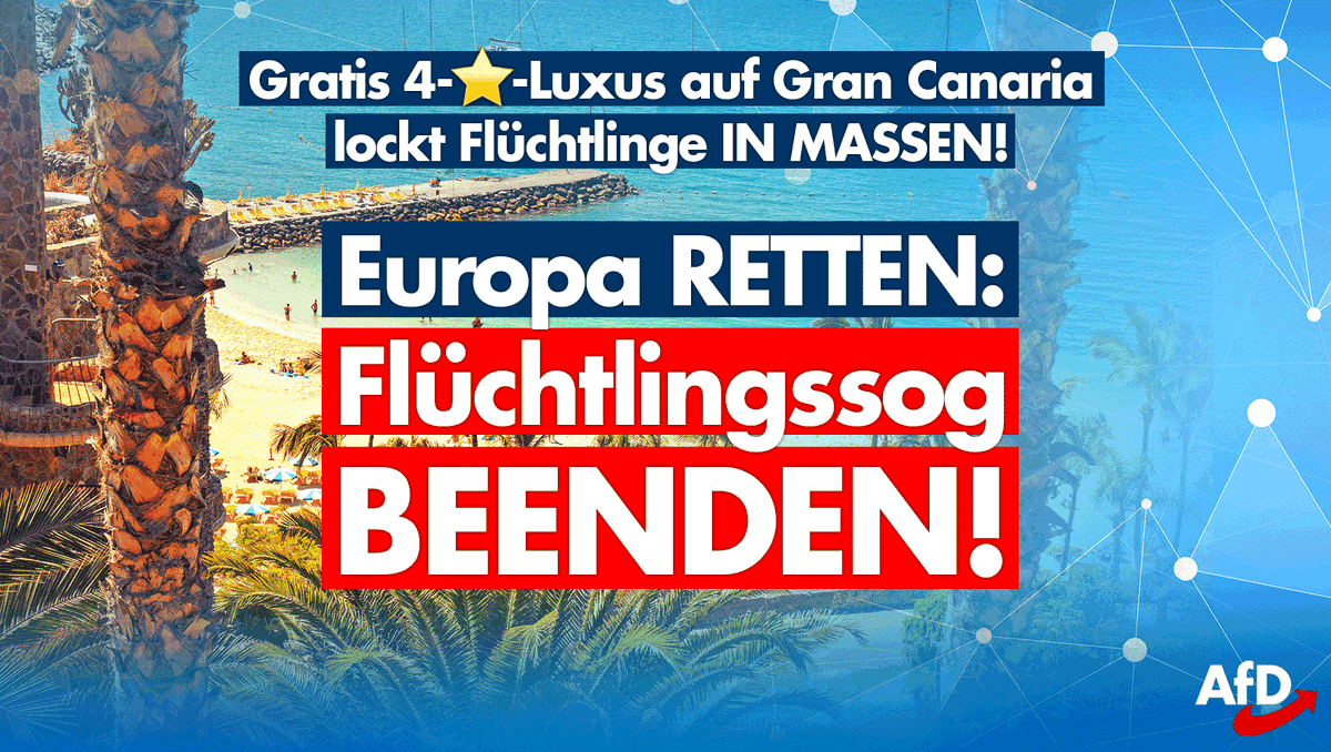 Spanische Inseln: Neunmal mehr #Flüchtlinge als im Vorjahr! Man muss die Anreize der illegalen Einreise nach #Europa abschaffen, erst dann wird #Migration beherrschbar sein. #AfD #Asyl

Mehr erfahren: afdkompakt.de/2020/11/16/tau…