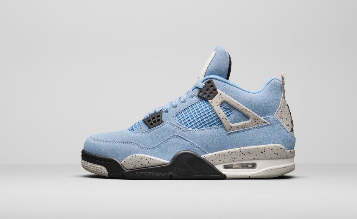 saint's tweet photo. Official Images: Air Jordan 4 "University Blue" https://t.co/IDPat1eEeh