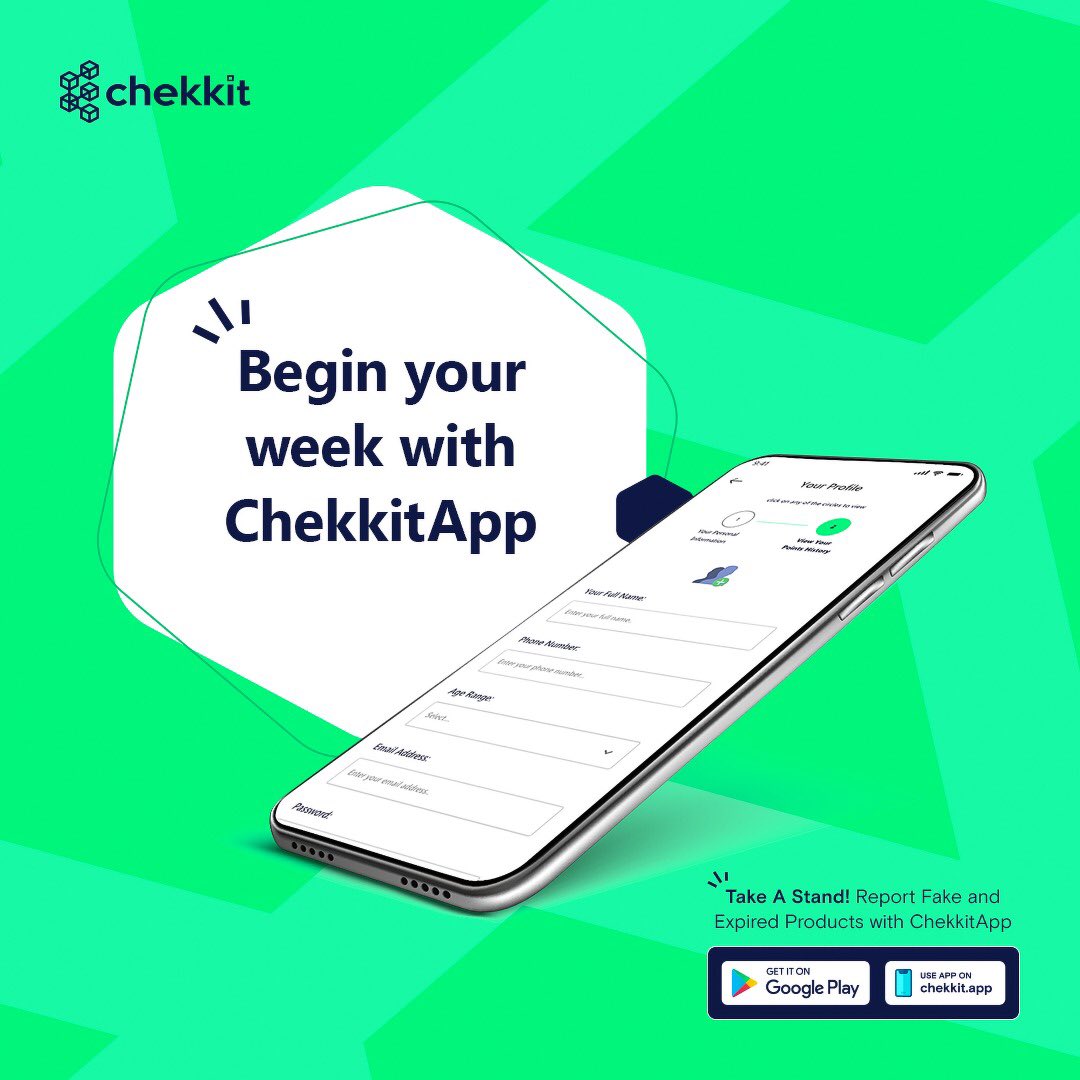 Chekkitapp's tweet image. As you begin your Your week, look out for all you purchase that seems fake, bad, or expired and report them using ChekkitApp 

Download Chekkit APP on Google Play Store or just visit chekkit.app to use it sharp sharp!

#ChekkitApp #ScanToVerify #ReportBadProducts