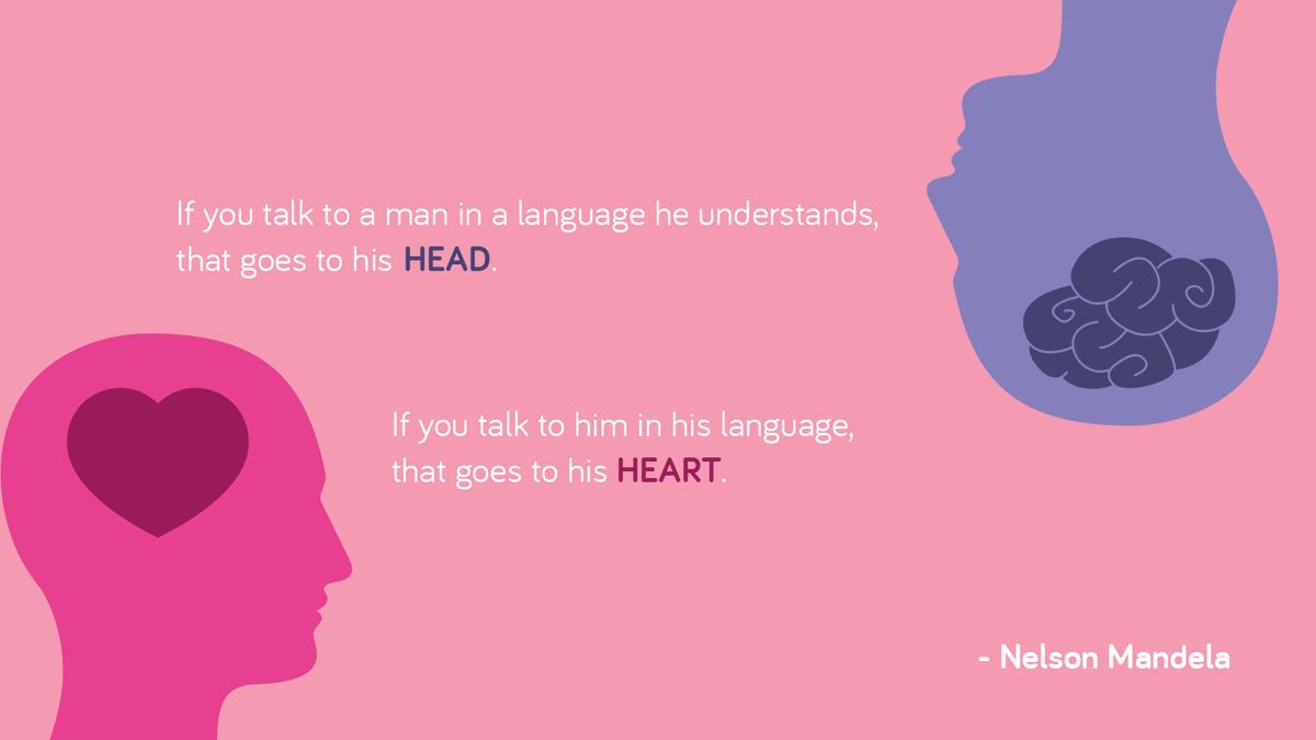 langsconnect_ie's tweet photo. For today's #mondaymindset let's widen our circle of friends with languages!
#speaktohisheart #NelsonMandela #widercircleoffriends #understandingdiversity #ThinkLanguages https://t.co/N67omJ5ZMI