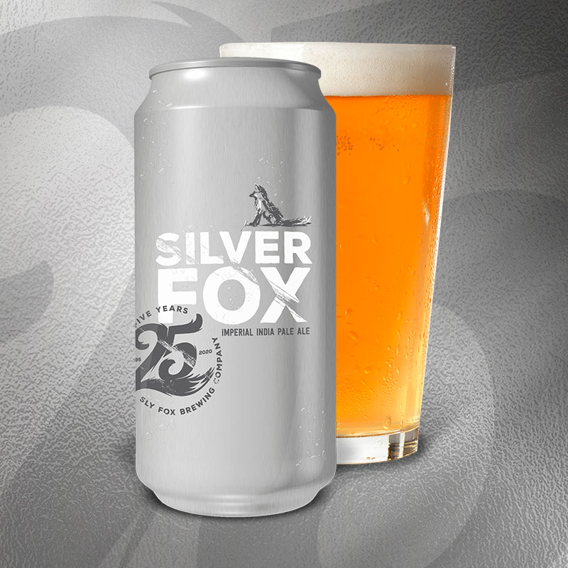 SlyFoxBeer's tweet photo. Help us celebrate 25 years of beers with our NEW Silver Fox IPA! #25YearsofBeers #SilverFox https://t.co/LTqprsROWn