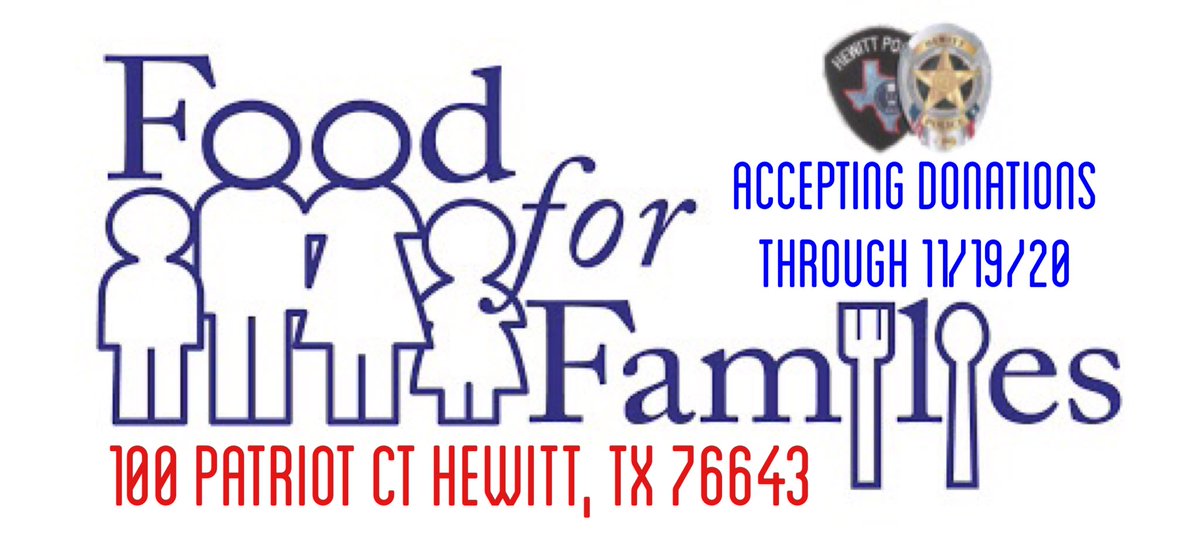 HewittPD1's tweet photo. #FoodForFamilies. LAST WEEK TO DONATE!!!
HELP US HELP OTHERS. Please donate non-perishable food Items #HewittPD #STRONGERTOGETHER #FoodforFamilies https://t.co/mSetdq33eR