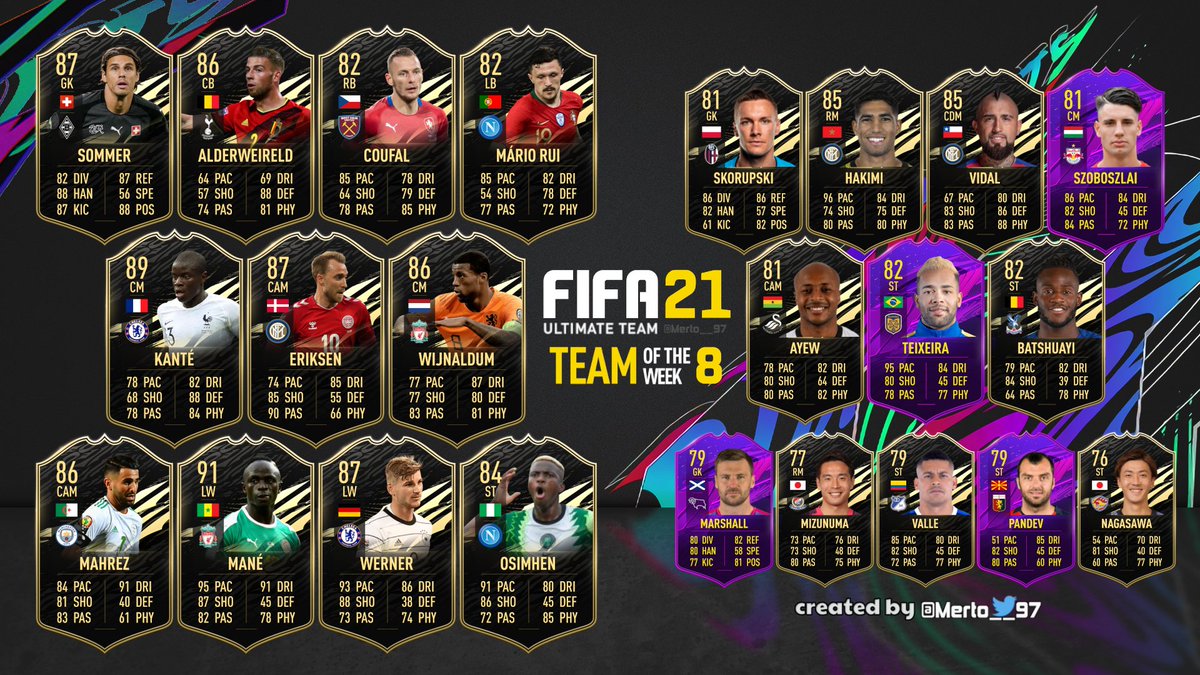 Merto__97's tweet photo. #TOTW8 PREDICTION featuring Timo Werner 🇩🇪, N’Golo Kanté 🇫🇷 and Sadio Mané 🇸🇳. https://t.co/S1mlRDUVah