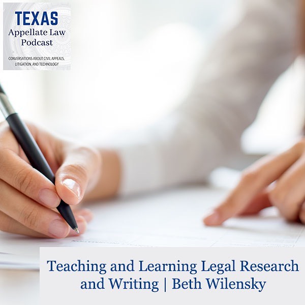 TexAppLawPod's tweet photo. In our latest episode, Professor Beth Wilensky provides strategies and resources for practicing lawyers to improve their legal writing and mentor others as they progress in their legal writing journey. #legalwriting #lawpodcast #LRWprof #lrw: https://t.co/UyIRG6MZTF https://t.co/eh75a79eUL