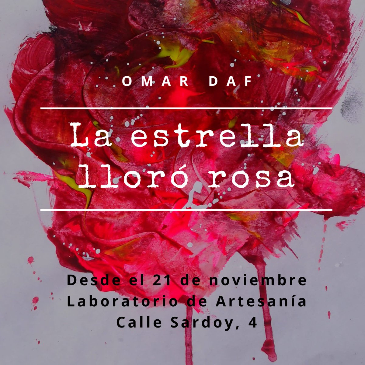 a_laboratorio's tweet photo. Arrancamos la nueva exposición; en esta ocasión el pintor Omar Daf en una muestra circunstancial y post-postural.

La inauguración será el próximo sábado 21N. 

En breve comunicaremos la fórmula para reservar y mantener un aforo seguro. https://t.co/EgPOoWuy8N