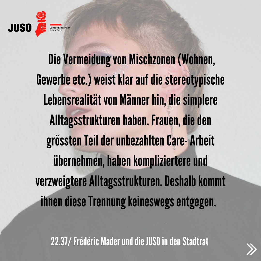 MaderFrederic's tweet photo. Bei Wohnungknappheit wie in Städten, können wir nicht zwingend auswählen wie diese gestaltet ist. Dabei werden beim Bau von Wohnungen genderspezifische Perspektiven selten eingenommen! Bauen wir für alle nicht nur für Privilegierte!
Am 29.11 die @JUSOStadtBern in den Stadtrat! https://t.co/7kbdhvfcud