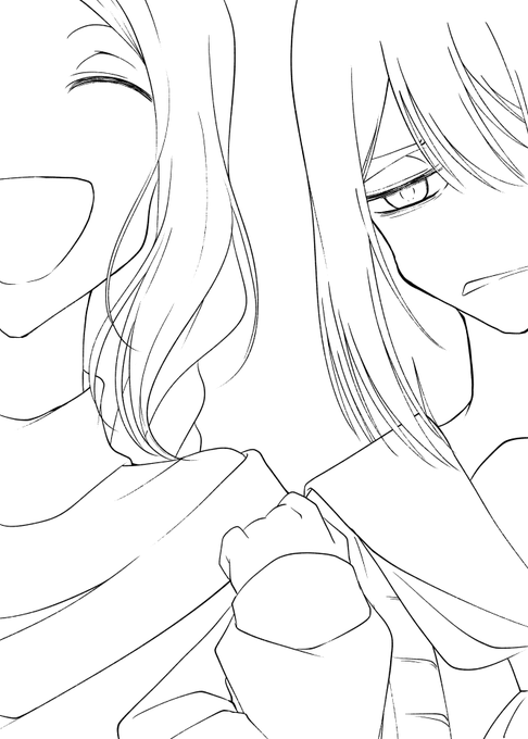 100日チャレンジ
54日目 コミティア用の表紙線画 