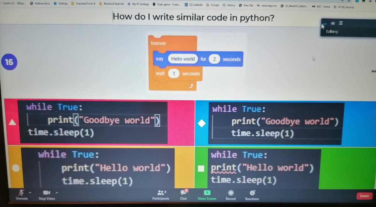 meridencodeclub's tweet photo. We're back with another virtual code club session with a @GetKahoot quiz. Who knows the answer? @meridencodeclub @CodeClub https://t.co/dcVyq7q5Kx