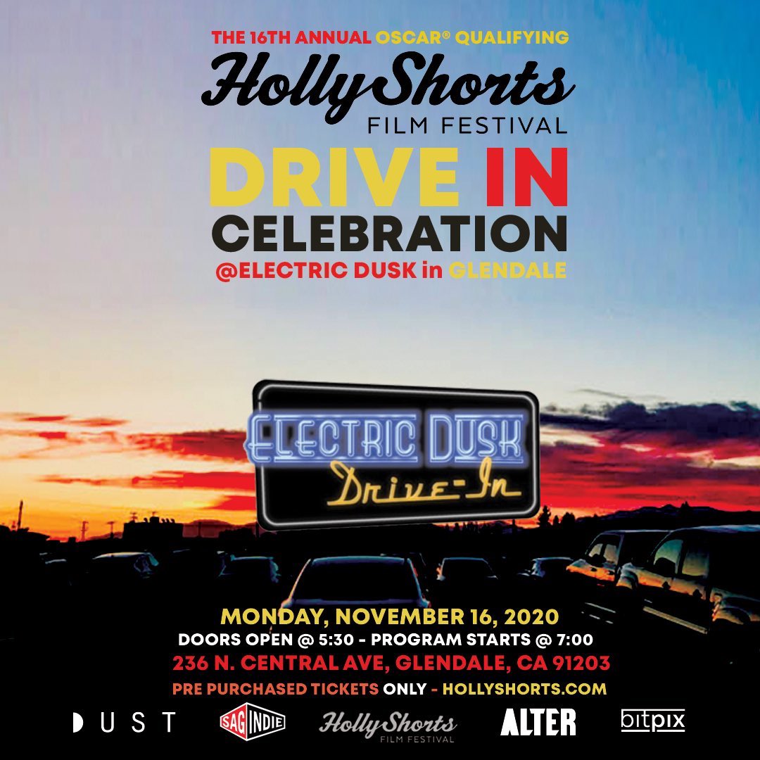 DigitalLA's tweet photo. 🚗Tonight! The Oscar-qualifying @HollyShorts Film Festival Drive-In Celebration with spooky shorts and a special presentation of Justin Simien’s horror feature film BAD HAIR from Neon and Hulu. Tickets https://t.co/3TUmYxcpJC #HSFF20 https://t.co/8j1OZzvARn