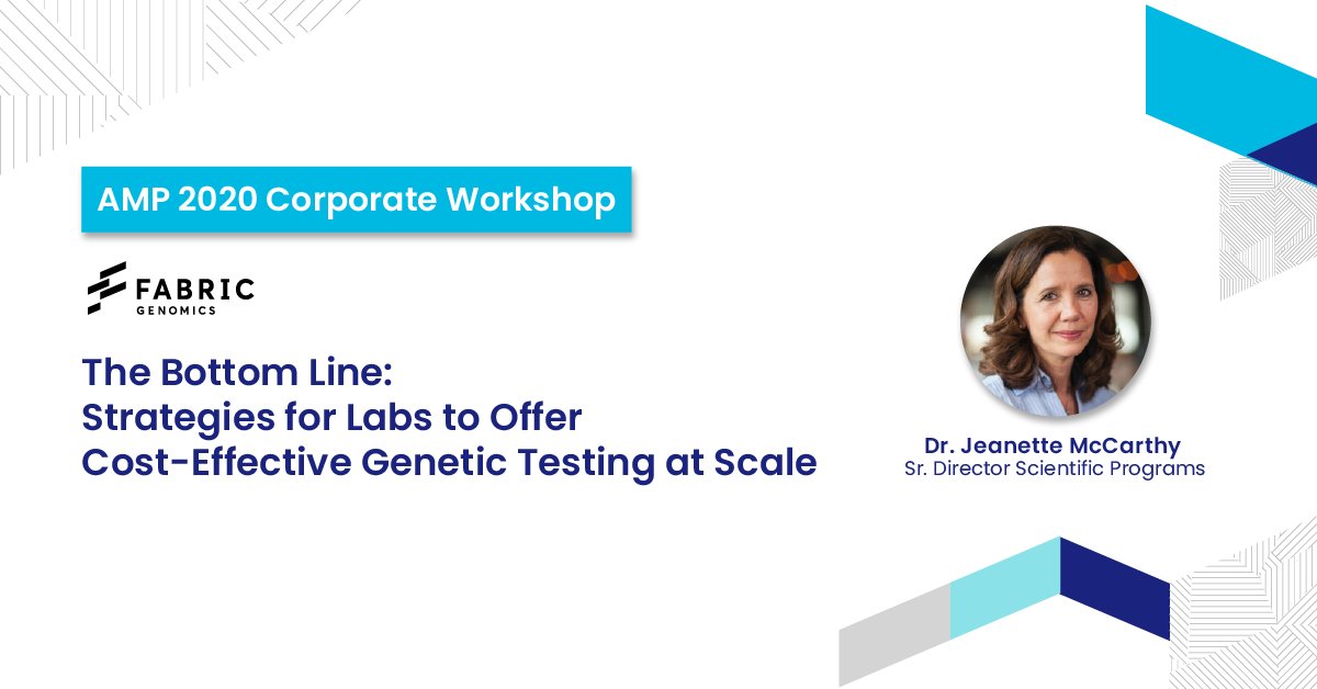 FabricGenomics's tweet image. Join our Corporate Workshop at #AMPath20 to stay at the forefront of precision medicine. We share key gains for #NGStesting interpretation to enable more timely and cost efficient results bit.ly/3lwlsv1 
#precisionmedicine
