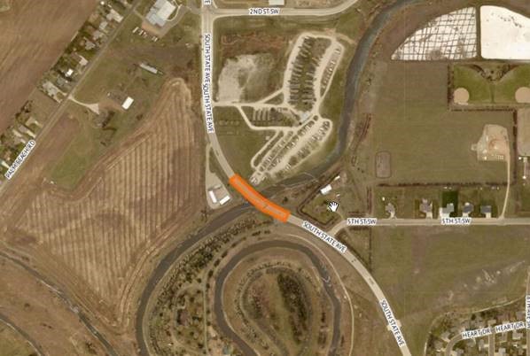 Northbound lane at the Heart River bridge on South State Avenue will be closed and merged into the center lane from today until Wednesday for bridge repair.