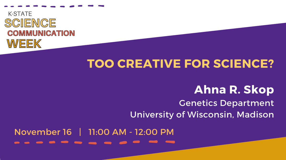 Less than one hour left until the last #KState SciComm Week event! It's not too late to register here: kstate.qualtrics.com/jfe/form/SV_29…