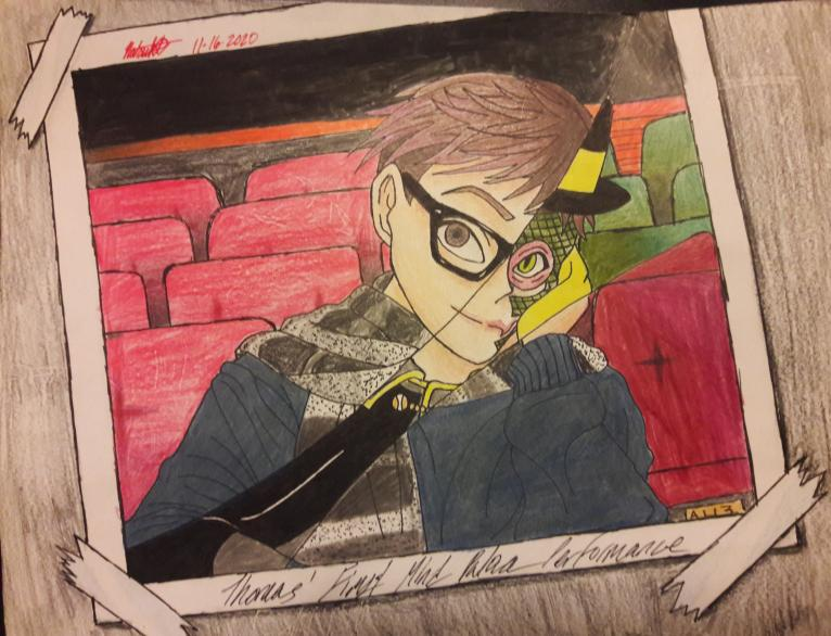 NatLChambers's tweet photo. @ThomasSanders 
Janus has a memento on his wall, from Thomas' first stage performance with one of his Sides #SandersSides #JanusSanders #FanArtFriday #PattonSanders #ThomasSanders #CanLyingBeGood https://t.co/aHqT763jY8