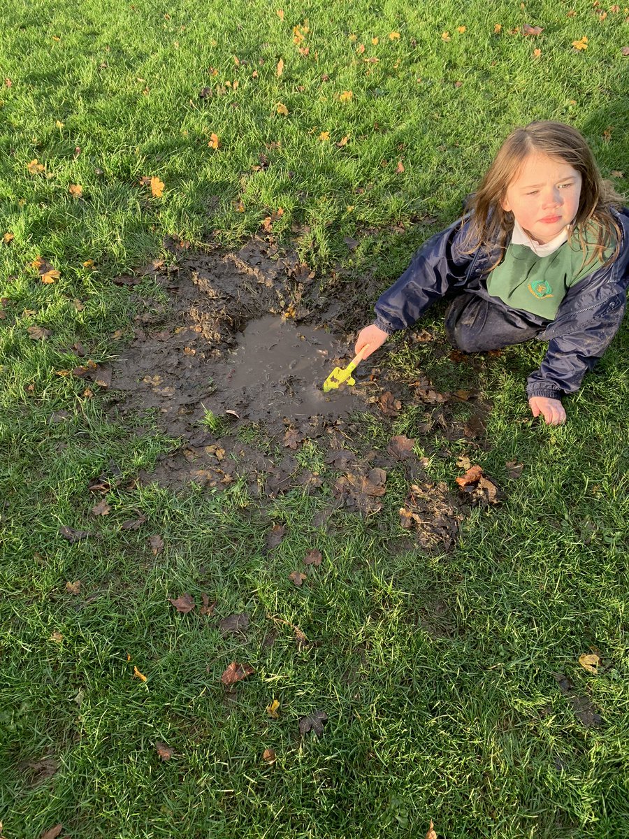 MissSteel7's tweet photo. Muddy puddles = Magic potions. Just a few magic words, ingredients from the trees and plenty of mixing! #creativity #muddypuddles #outdoorlearning @MissBTweets1 @FernieleaSchool https://t.co/EpMjHQgMsV