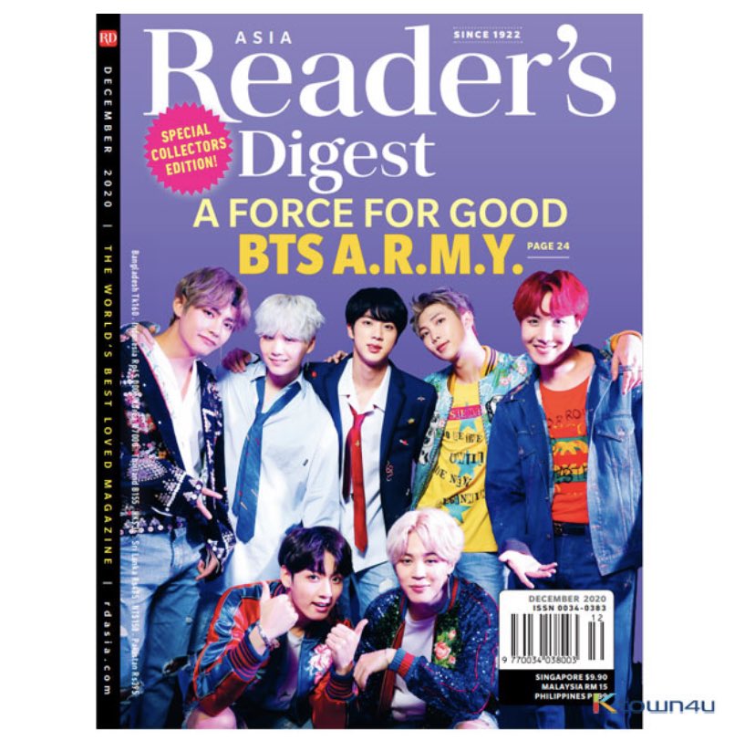 pastelswanph's tweet photo. Help RT | #PSPHGO PRE ORDER
BTS in READER's DIGEST ASIA
(English Version)
P550.00 + LSF
4 secured slots
🏷Release Date: Dec 15
📝Cutoff: Until out of stocks
💰DOP: Dec 04
🚢ETA: 4-5 weeks after shipout from KR
💌Order form: https://t.co/uF55MPqMHZ https://t.co/Qj9zGPVIuo