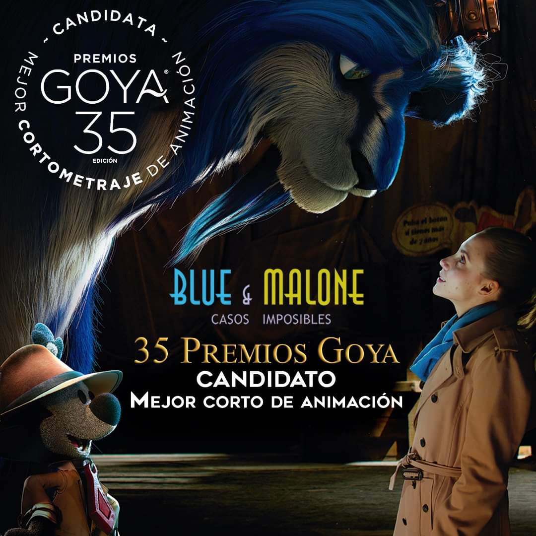 BlueAndMalone's tweet photo. "Blue &amp; Malone. Casos Imposibles", dirigido por @Aloguerr, candidato a Mejor Corto de Animación para alzarse con el #Goya2021 de la @Academiadecine
Nuestros detectives imaginarios comienzan una imparable carrera para alzarse con el cabezón más preciado
https://t.co/Re3gV6TLk5 https://t.co/HQCVXNZ0Xz