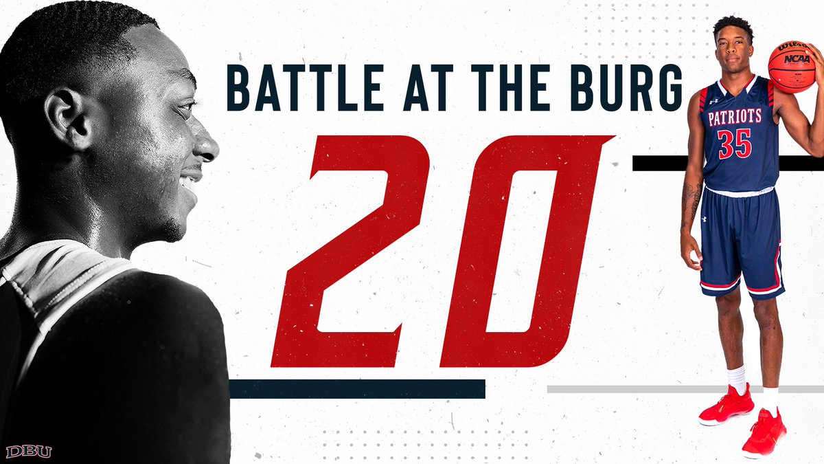 DBUAthletics's tweet photo. Happy Homecoming Patriots! Join us for Battle at the Burg tonight at 7pm. Doors open at 6:30pm 🏀 https://t.co/VHRogvWeNW