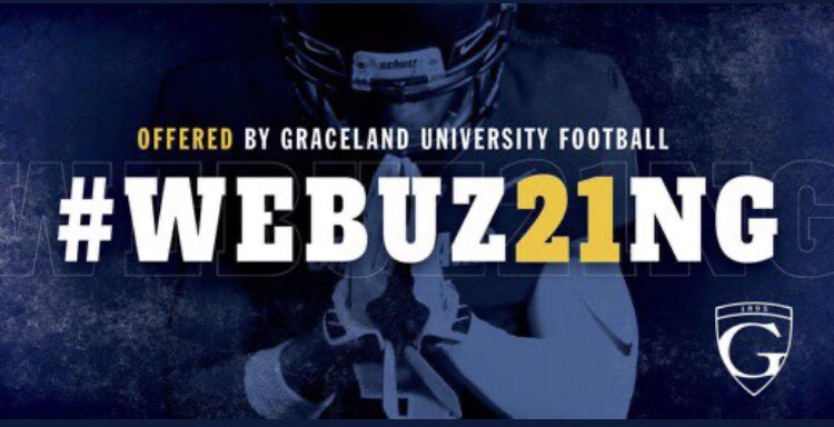 After a great conversation with @willie_lawrence , I’m thankful to have received my first offer from Graceland University!! #WeBuz21ng #TheStingdom #WeAreGraceland