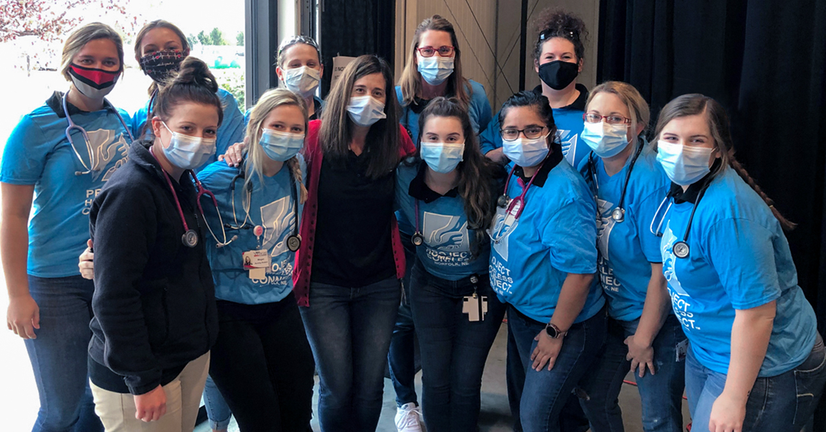northeastedu's tweet photo. Northeast #nursing students participated in #ProjectHomelessConnect, a one-day event for homeless or near homeless individuals and families, that provided a wide variety of immediate, on-site services and support at no charge. 

Read more » https://t.co/fcjlZtlDvK https://t.co/LAXR724XC8