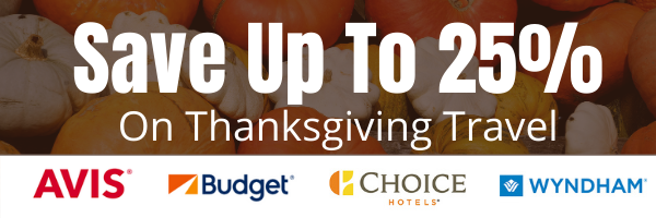 ABNSave's tweet photo. Have you booked your travel plans for Thanksgiving yet?  If you're in need of a car rental or place to stay, we have you covered! As a member of ABN, you'll receive up to 25% off your car rental and/or hotel stay. #thanksgiving #travel https://t.co/ECdESXPBQV https://t.co/M0cfvljufw
