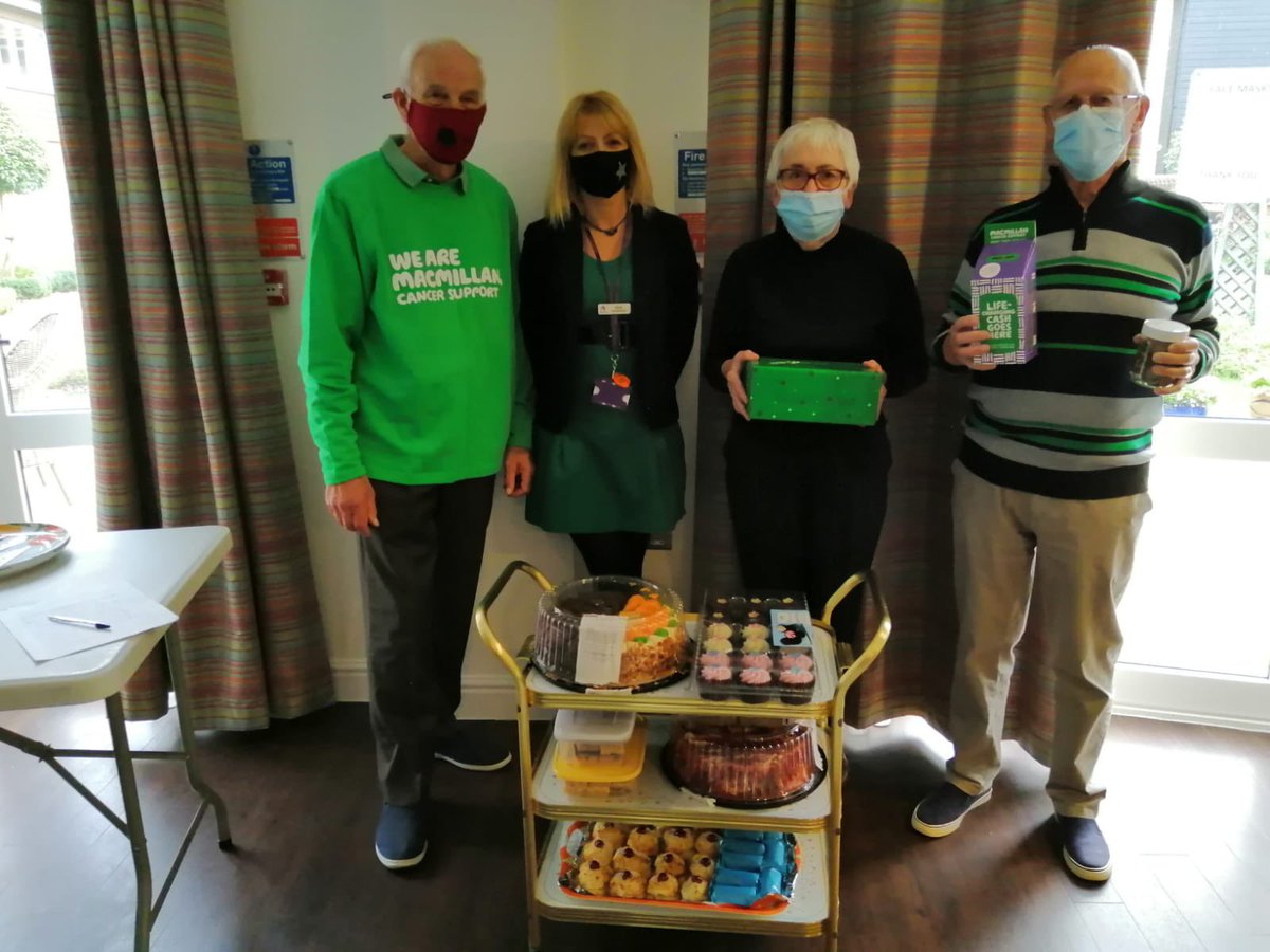 Our annual Macmillan Coffee Morning had to be a little different this year - the team of volunteers went door to door with a trolley full of delicious cakes and raised a whopping £500!  #macmillan #InItTogether #retirementliving @AnchorHanover
