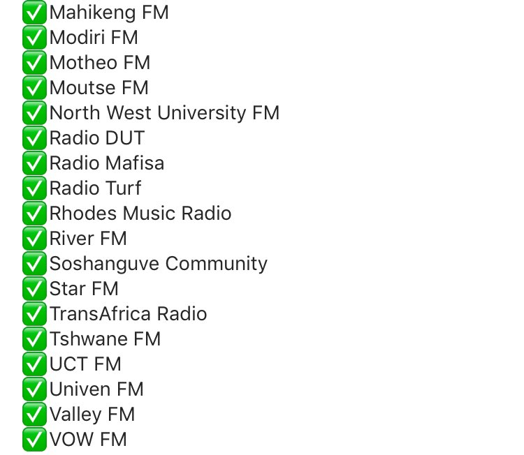 weplug_music's tweet photo. Shoutout to all the below radio stations that have jumped on #GetRacks by @Boskasie_ featuring @YoungstaCpt! We love hearing this banger on radio.
#RadioSampling #WePlugMusic #MusicServicesAfrica https://t.co/GiWEXKMKMP