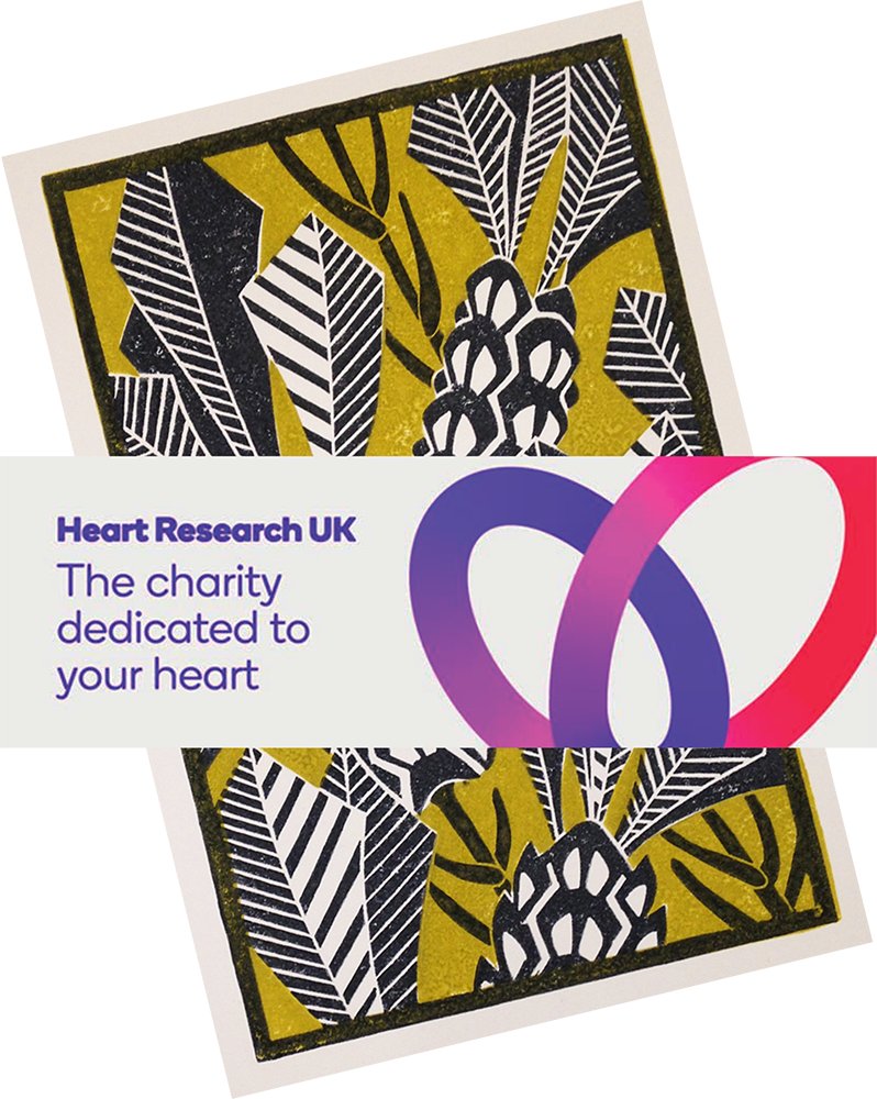 Delighted to have taken part in the <a href="/heartresearchuk/">Heart Research UK</a> 
charity art auction. Well done to everyone who placed a bid and helped raise over £53,500 !! And thank you to the anonymous bidder who bought my linocut Lavender x